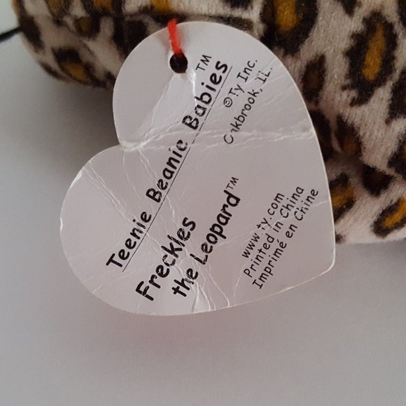 Ty Teenie Beanie Baby Freckles the Leopard 4.5"L x 2"W - Picture 3 of 14
